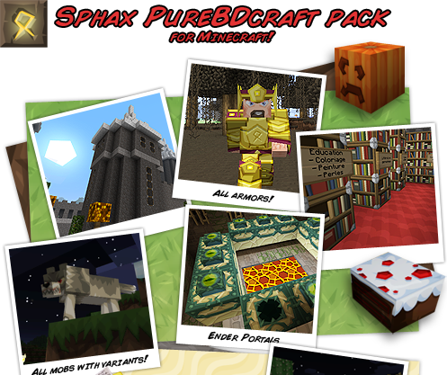 Скачать текстуры Sphax PureBDCraft для minecraft 1.4.6 бесплатно