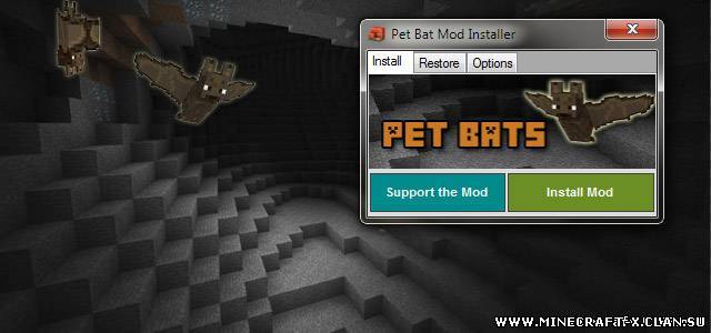 Скачать мод Pet Bat для minecraft 1.4.6 бесплатно